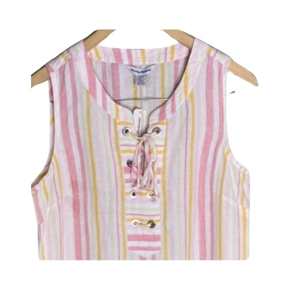 Tommy Bahama Crescent Bay Sleeveless Linen Tunic Tank NWT Size SP - Picture 3 of 5